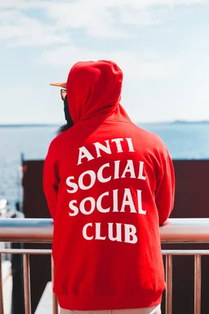 Anti social social club sky is falling hoodie best sale