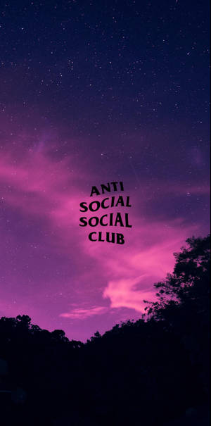 Anti Social Social Club Violet Starry Sky Wallpaper