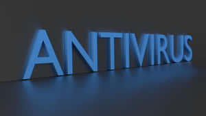 Antivirus Typography In Blue Font Wallpaper