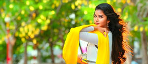 Anupama Parameswara Yellow Scarf Wallpaper