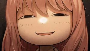 Anya Forger Smug Facial Expression Wallpaper