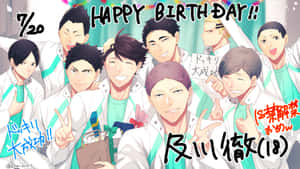 Aoba Johsai Team Happy Birthday Banner Wallpaper