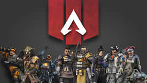 Apex Legends Logo With Heroes Wallpaper