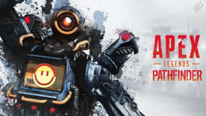 Apex Legends Logo With Robot Character Wallpaper