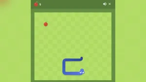 Apple And Blue Snake Game Wallpaper