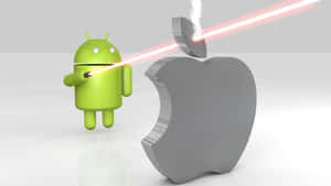 Apple Android Laser Wallpaper