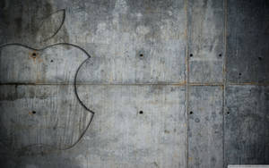 Apple Concrete Wall Wallpaper