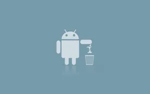 Apple Eating Android Throwing Wallpaper
