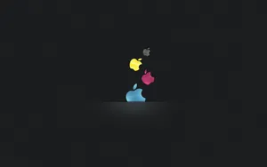 Apple Hd Desktop Falling Logo Colors Wallpaper