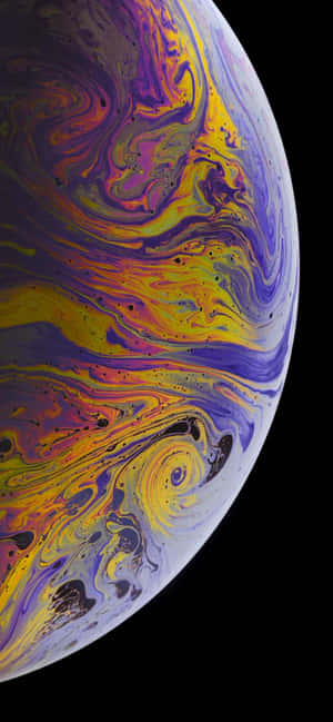 Apple Iphone Xs Max Purple Planet Wallpaper