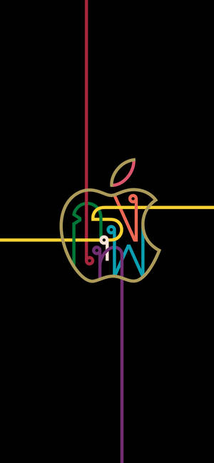 Apple Lines Design Wallpaper