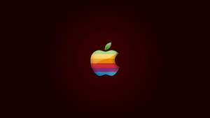 Apple Logo 4k In Rainbow Wallpaper