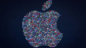 Apple Logo 4k With Codec Text Wallpaper
