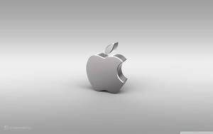 Apple Logo In 3d Silver Design Wallpaper