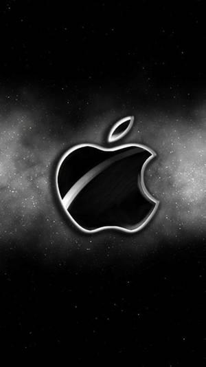 Apple Logo Pure Black Hd Phone Graphic Art Wallpaper