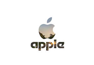 Apple Logo Scenery Wallpaper