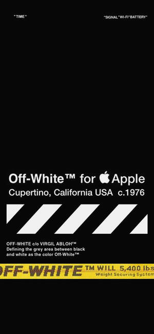 Apple Off White Logo Wallpaper