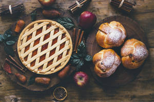 Apple Pie And Bread Aesthetic Wallpaper