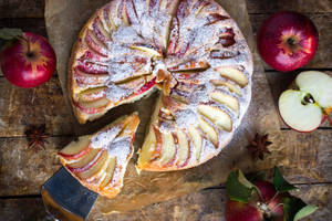 Apple Pie With Powdered Sugar Wallpaper