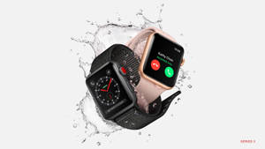 Apple Watches With Water Splash Wallpaper