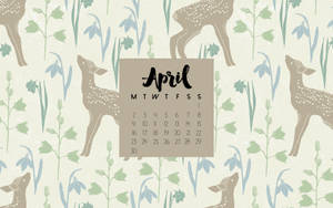 April Desktop 2018 Calendar Wallpaper