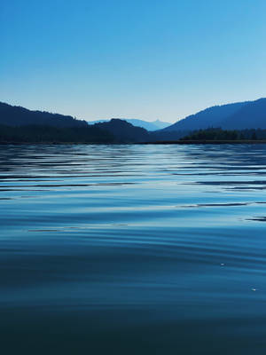 Aqua Blue Lake Wallpaper