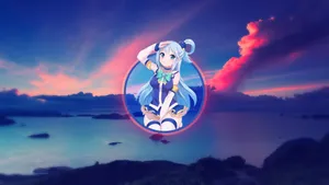 Aqua Konosuba Profile Photography Wallpaper