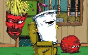 Aqua Teen Hunger Force Hatch Style Wallpaper