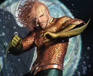 Aquaman Golden Arm Blades Wallpaper