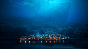 Aquatic Underwater City Wallpaper