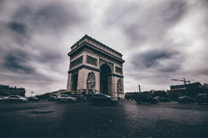 Arc De Triomphe Dark Sky Wallpaper