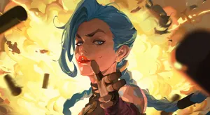 Arcane League Of Legends Fiery Background Wallpaper