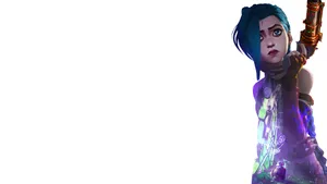 Arcane League Of Legends Holding Zapper Wallpaper