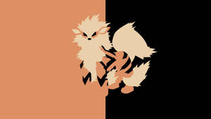 Arcanine Orange Black Background Wallpaper