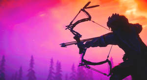 Archery Pink Horizon Wallpaper