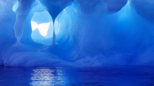 Arctic Ice Cavern Wallpaper