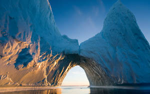 Arctic Ice Formation In Arch Shape Wallpaper