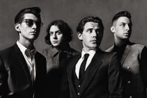 Arctic Monkeys Band Portrait_ B W Wallpaper