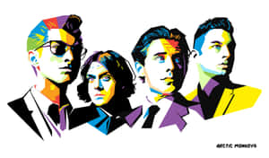 Arctic Monkeys Colorful Portrait Wallpaper