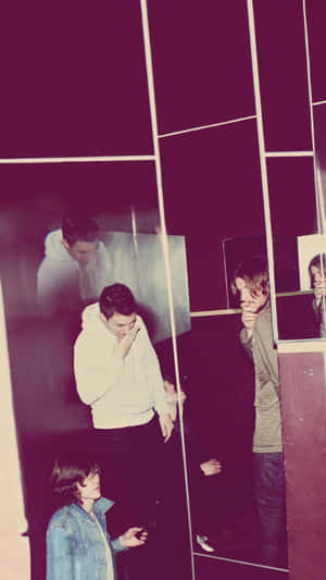 Arctic Monkeys Mirrored Reflection Wallpaper
