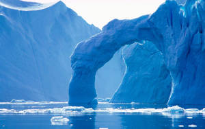 Arctic Naturally Formed Ice Arch Wallpaper