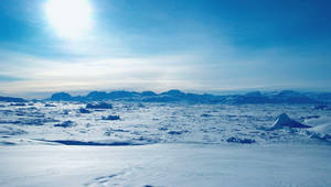Arctic Vast Icy Landscape Wallpaper