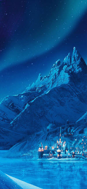 Arendelle Frozen Castle Mountain Wallpaper