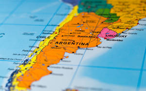 Argentina Country On Map Wallpaper