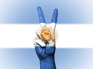 Argentina Flag Peace Sign Wallpaper