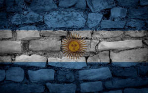 Argentina Flag Stone Art Wallpaper