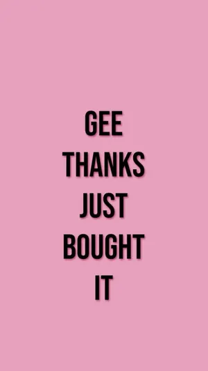 Ariana Grande 7 Rings Pink Lyrics Wallpaper