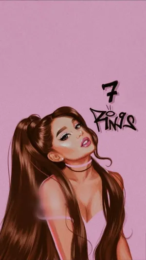 Ariana Grande With Her 7 Rings Wallpaper