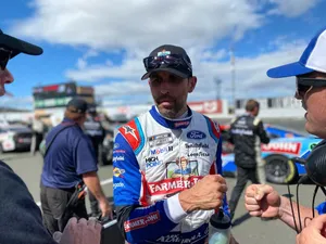 Aric Almirola Fist Bump Wallpaper