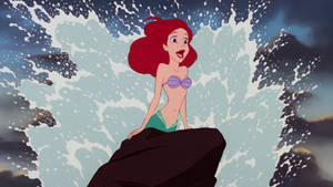 Ariel In Waves Wallpaper
